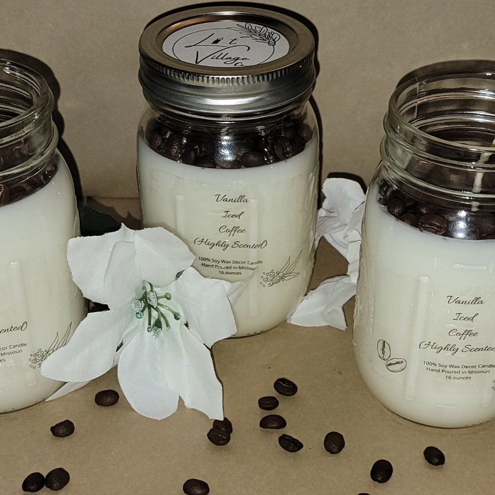 Vanilla Iced Coffee Candles - Lot Of 3